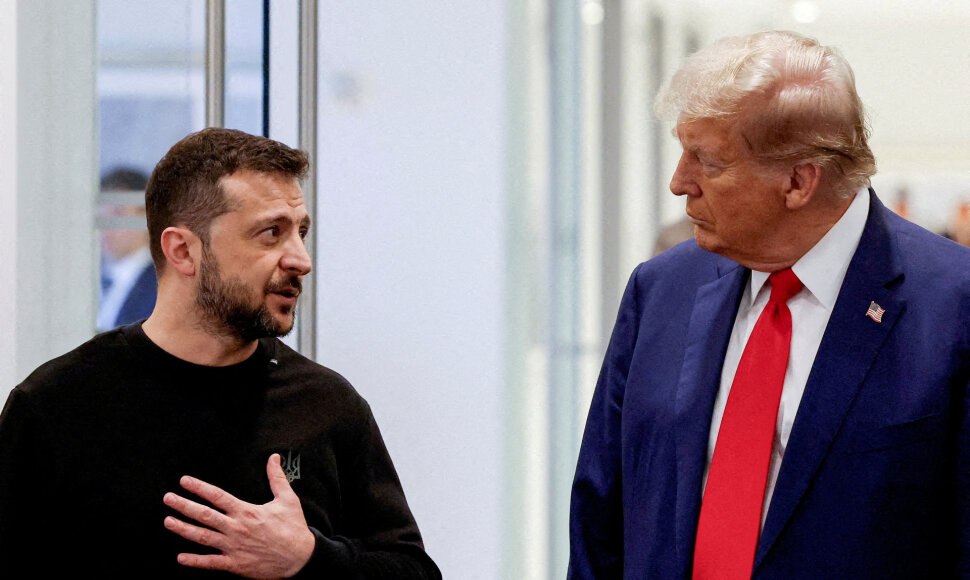 Volodymyras Zelenskis ir Donaldas Trumpas