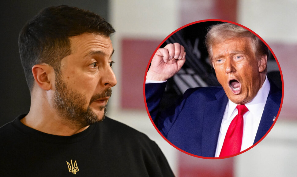 Volodymyras Zelenskis ir Donaldas Trumpas