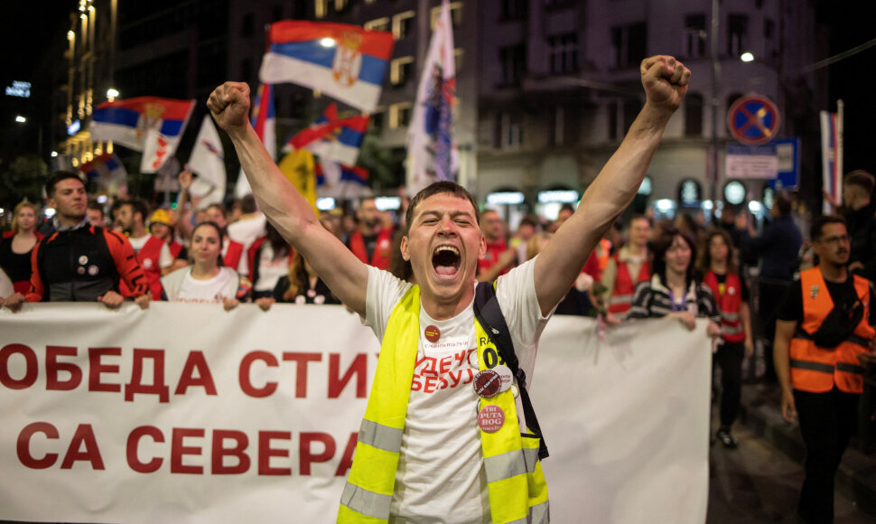 Protestas Belgrade / Marko Djurica / REUTERS