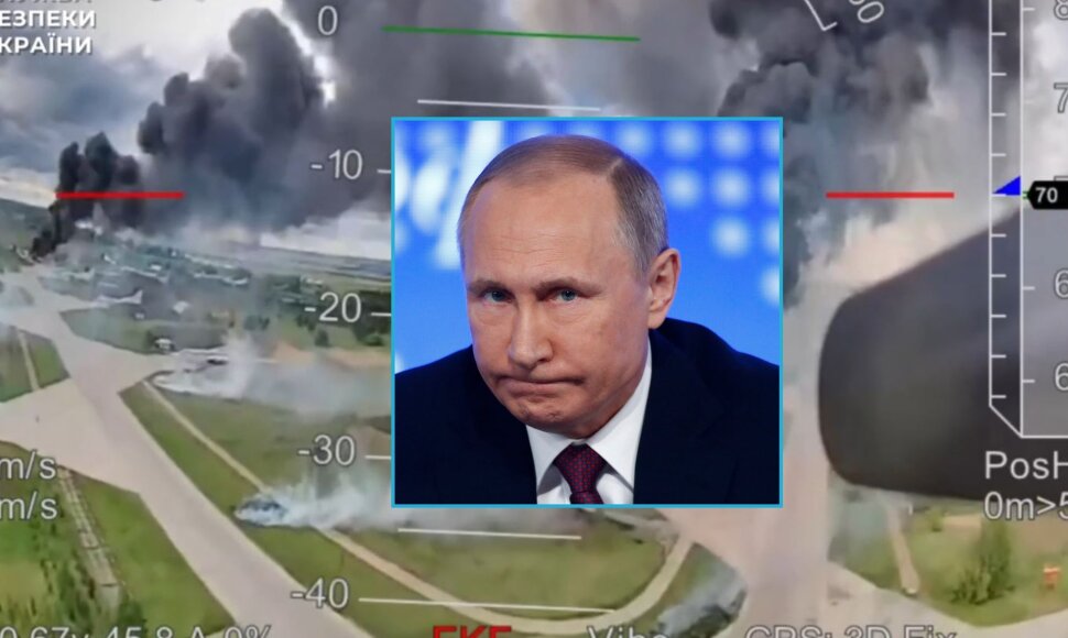 Ukrainos SBU operacija "Voratinklis" prie&scaron; Rusijos bombone&scaron;ius ir Vladimiras Putinas
