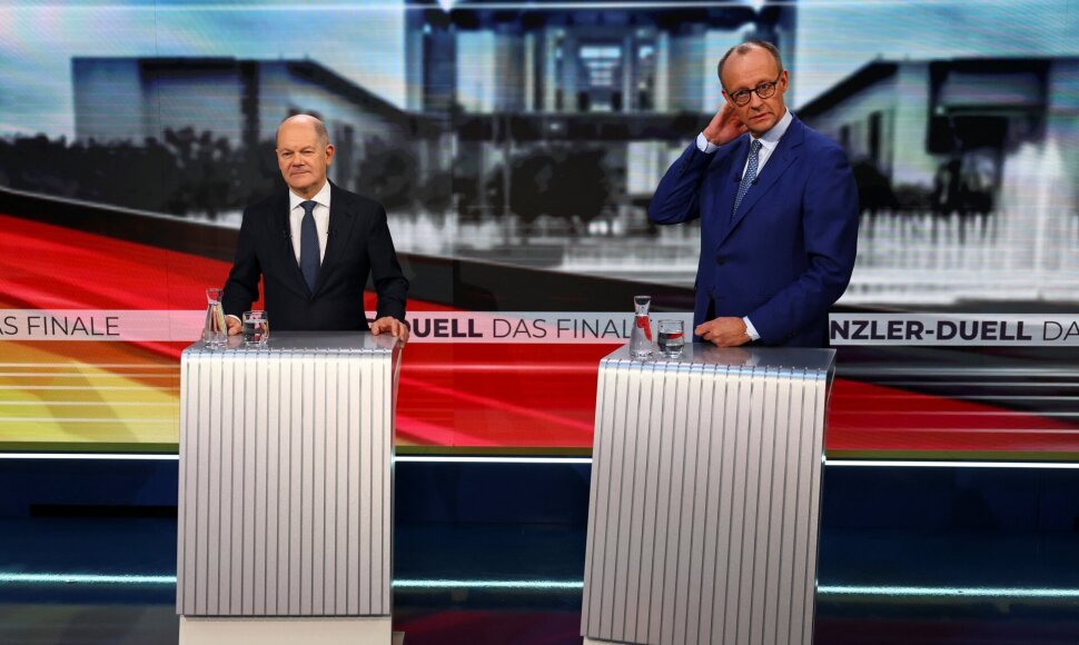 Olafas Scholzas ir Friedrichas Merzas