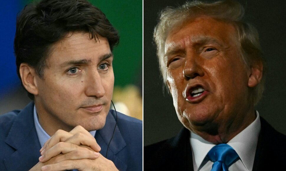Justinas Trudeau ir Donaldas Trumpas / MAURO PIMENTEL JIM WATSON / AFP