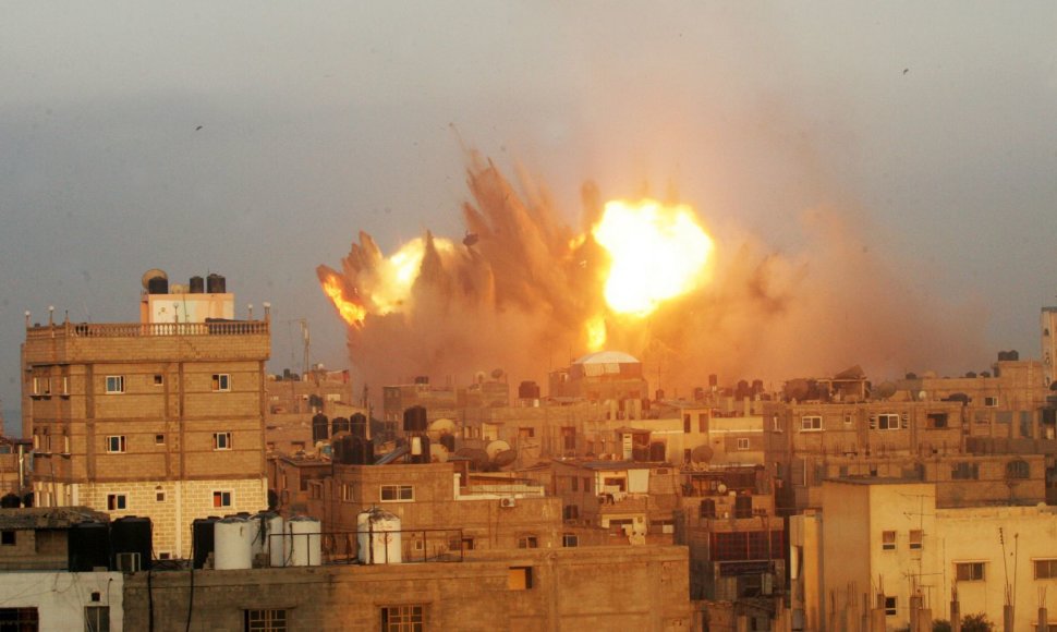 Izraelio oro atakų padariniai Gazos Ruože