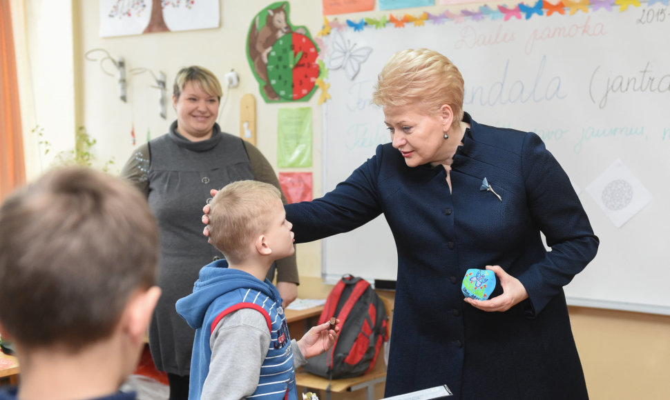 Prezidentė Dalia Grybauskaitė apsilankė Švėkšnos specialiojo ugdymo centre.