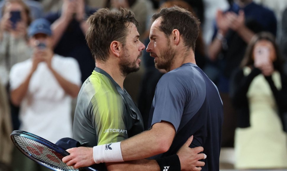 Stanas Wawrinka ir Andy Murray