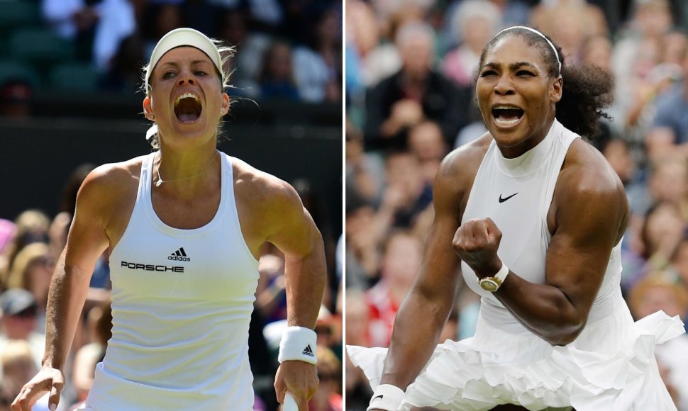 Angelique Kerber ir Serena Williams