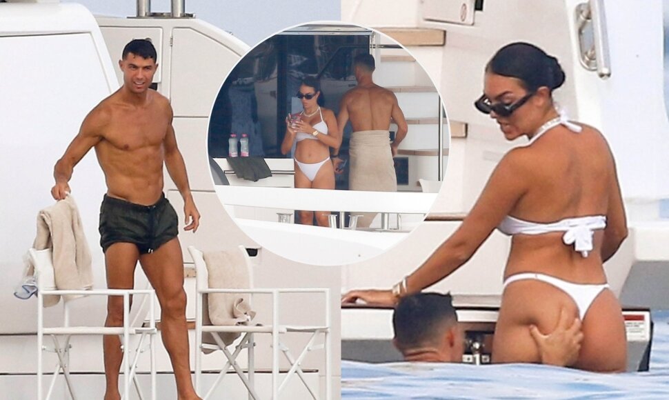 Christiano Ronaldo su mylimąja užfiksuoti jachtoje