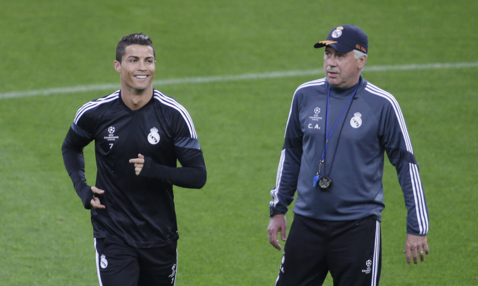 Cristiano Ronaldo ir Carlo Ancelotti
