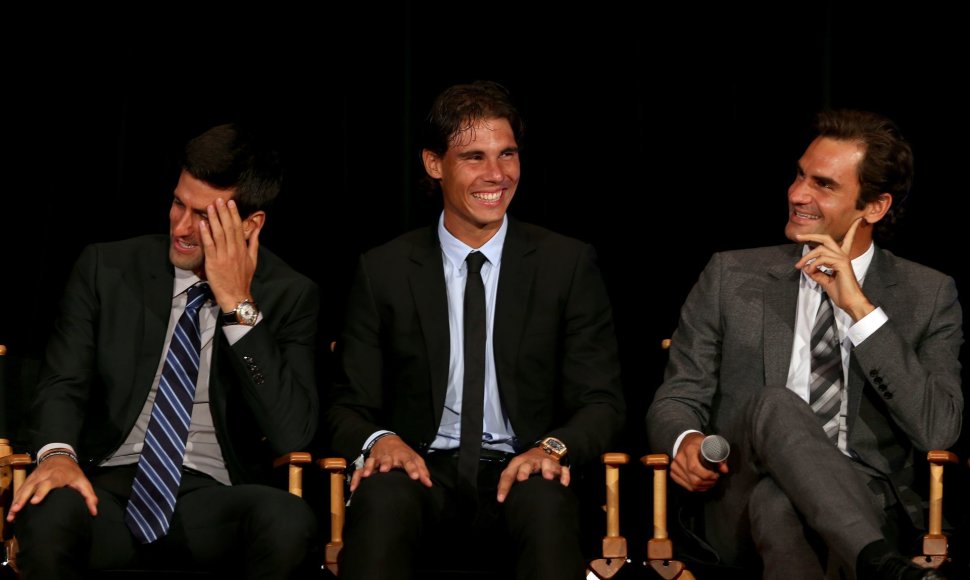Novakas Džokovičius, Rafaelis Nadalis ir Rogeris Federeris