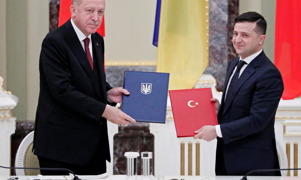 Recepas Tayyipas Erdoganas ir Volodymyras Zelenskis