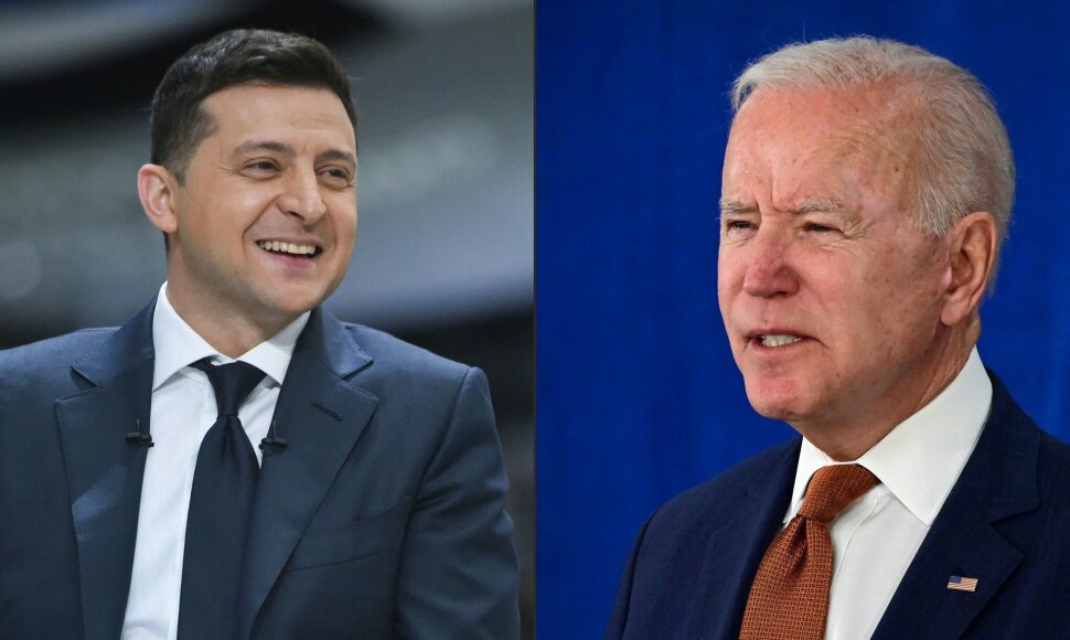 V.Zelenskis ir J.Bidenas
