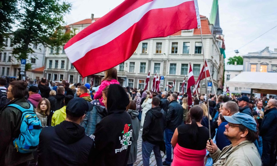 Protestas prieš vakcinaciją Latvijoje