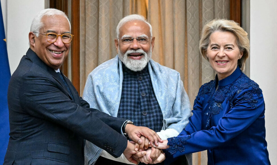Antonio Costa, Narendra Modi, Ursula von der Leyen