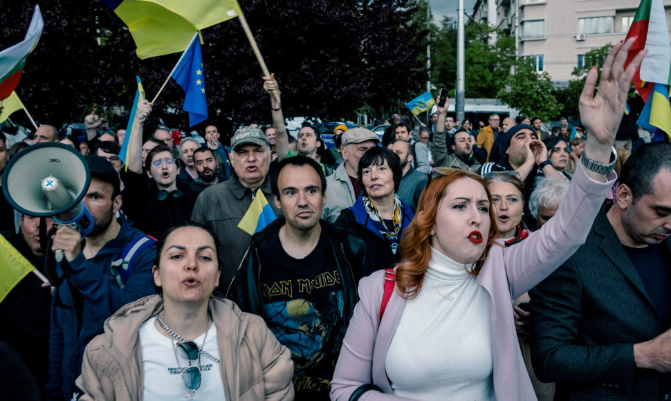 Ukrainą palaikanti demonstracija Bulgarijoje