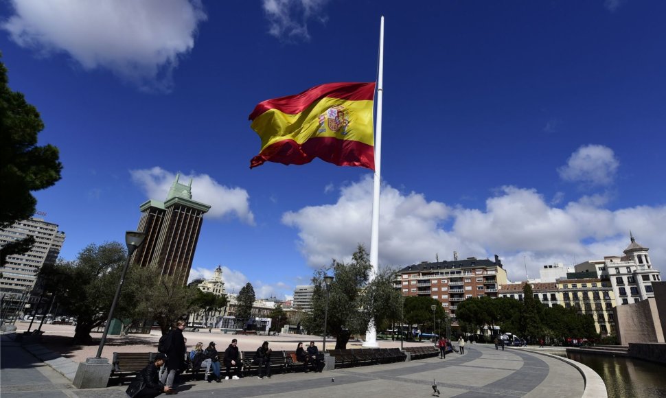 Ispanijos vėliava Madride