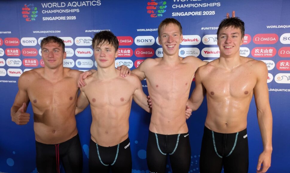 Lietuvos komanda &ndash; Andrius &Scaron;idlauskas, Tajus Ju&scaron;ka, Tomas Lukminas, Mantas Kau&scaron;pėdas