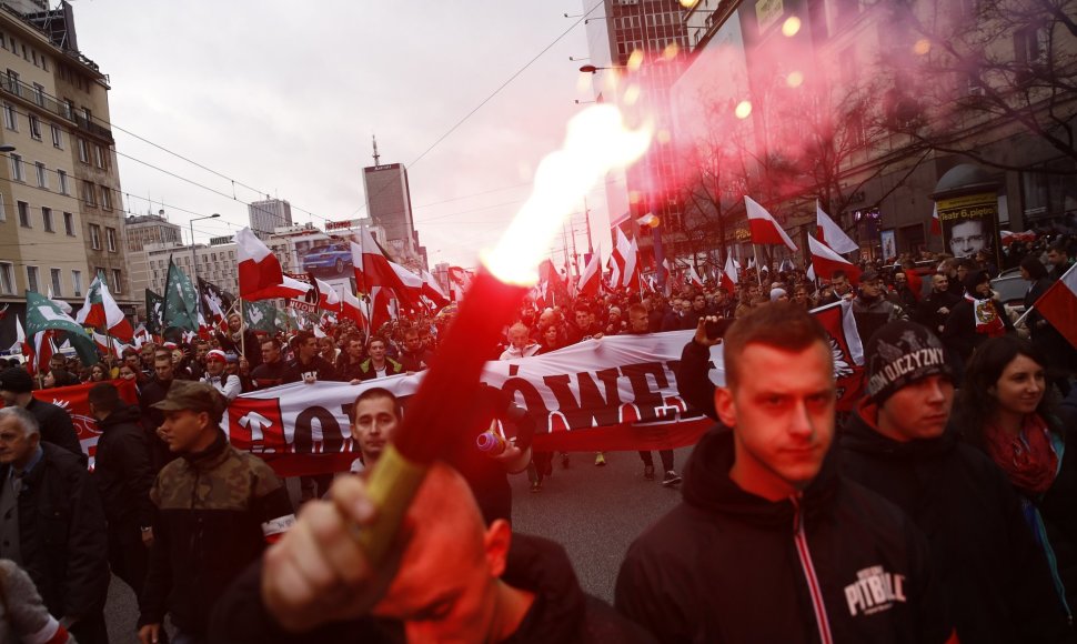 Lapkričio 11 diena. Nacionalistų eitynės Lenkijoje