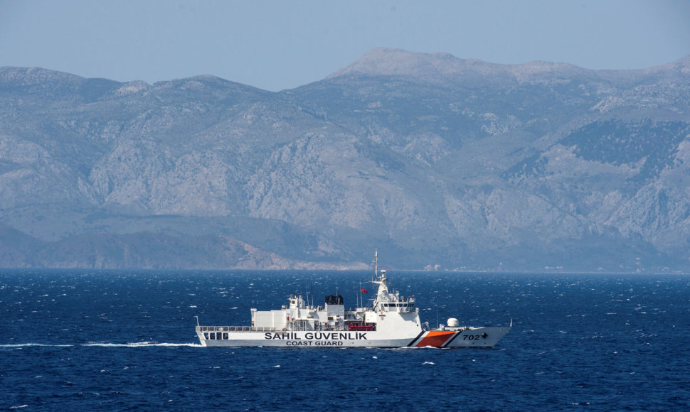 Turkijos pakrantės apsaugos laivas Egėjo jūroje