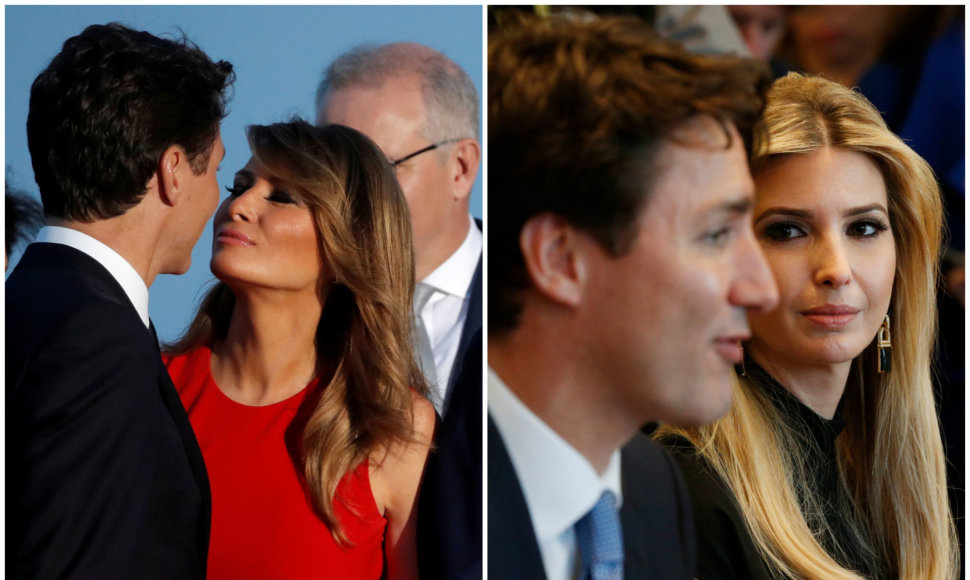 Melania Trump, Justinas Trudeau ir Ivanka Trump