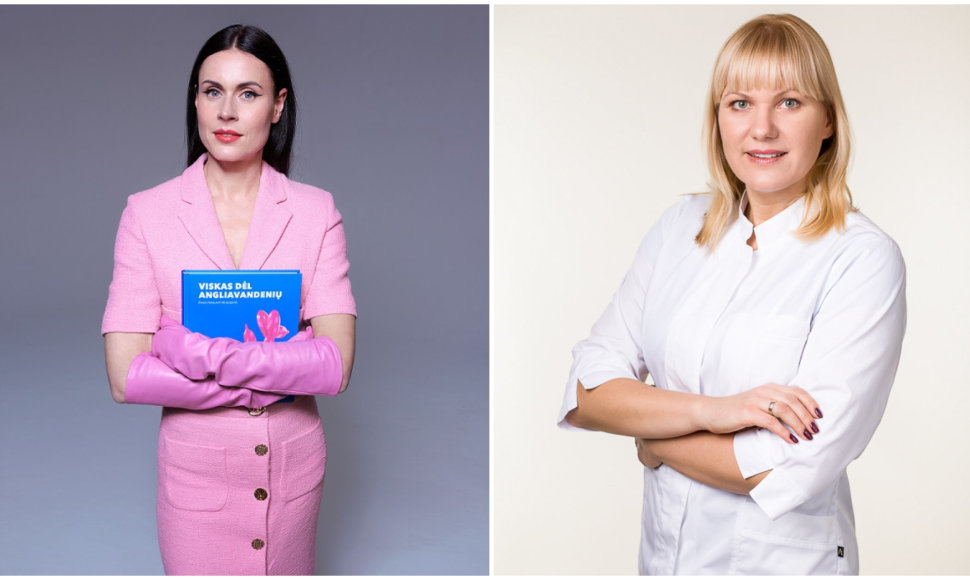 Knygos „Viskas dėl angliavandenių“ autorė Živilė Povilaitytė-Buzaitė (kairėje) ir gydytoja dietologė Rūta Petereit
