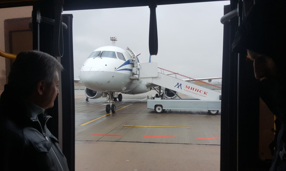 „Belavia“ lėktuvas, atskraidinęs keleivius iš Vilniaus į Minską