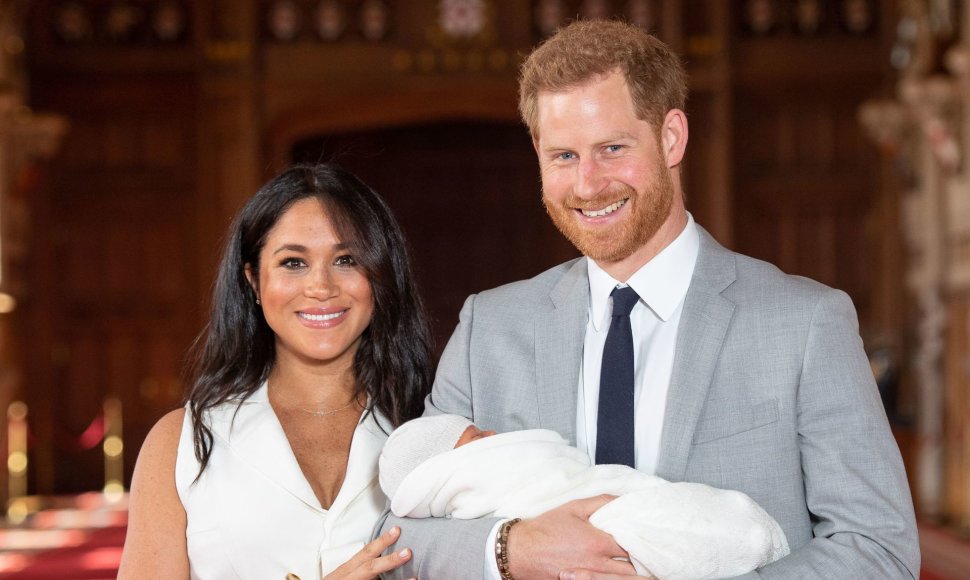 Meghan Markle ir princas Harry su pirmagimiu Archie