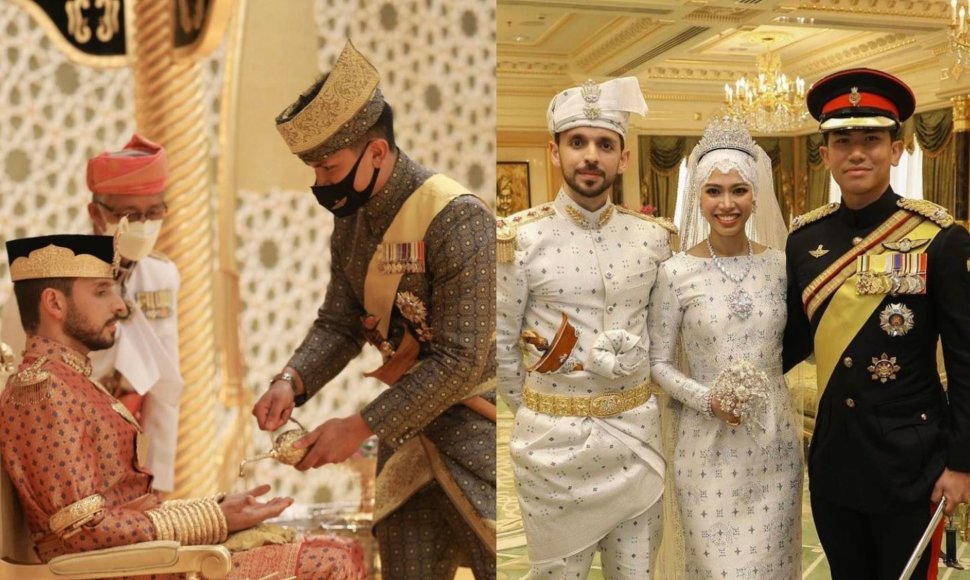 Brunėjaus sultono dukros vestuvių akimirkos