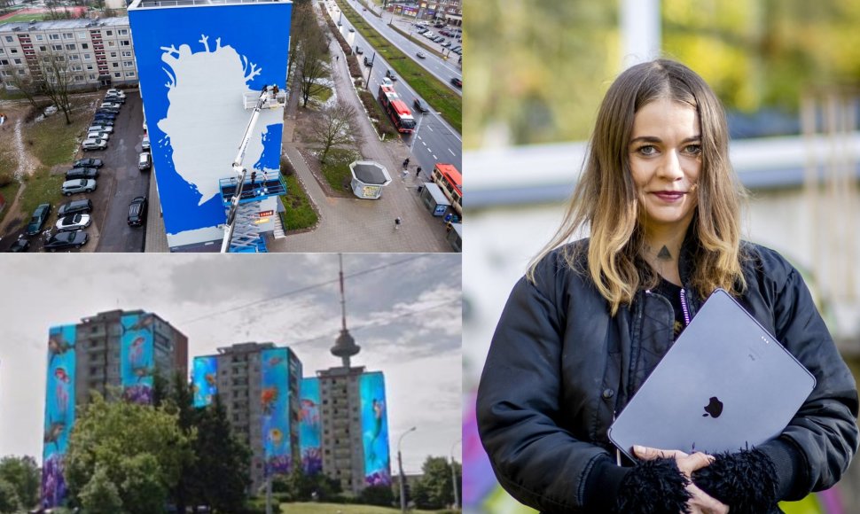 Marlos Singer „Koralų akvariumo“ eskizai, ispanų „Boa Mistura“ freska „Vandenynų širdies plakimas“, Marla Singer