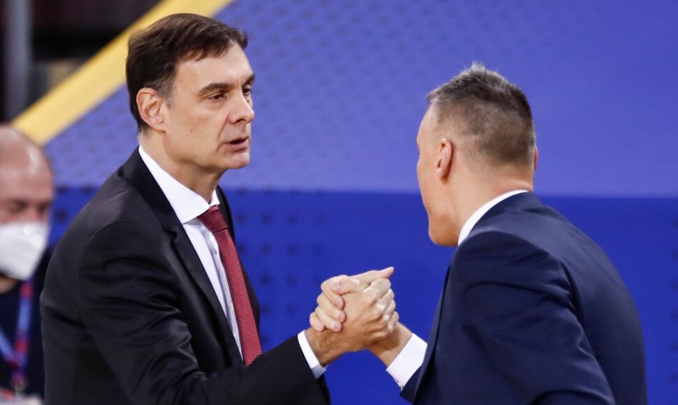 Georgios Bartzokas ir &Scaron;arūnas Jasikevičius
