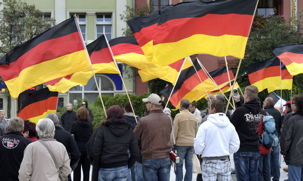Protestas prieš migrantus Vokietijoje.