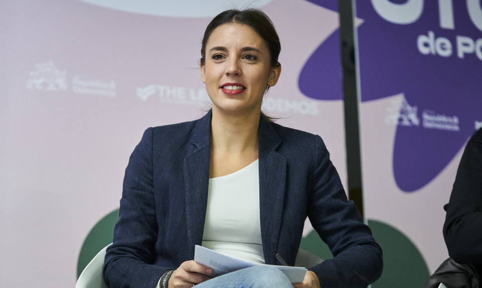 Ispanijos lygių galimybių ministrė Irene Montero