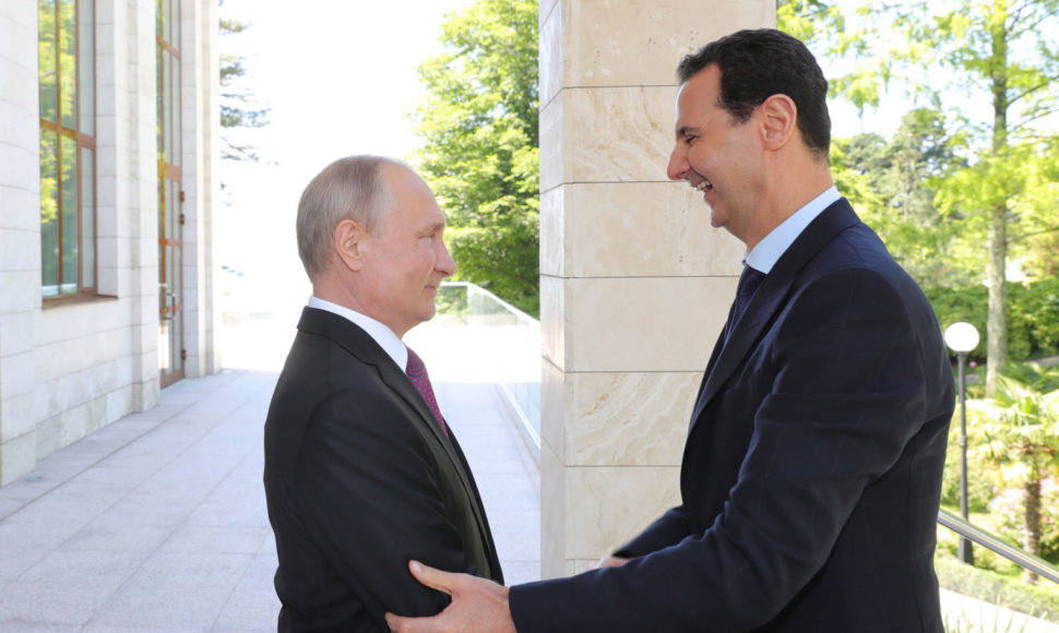 Vladimiras Putinas ir Basharas al Assadas