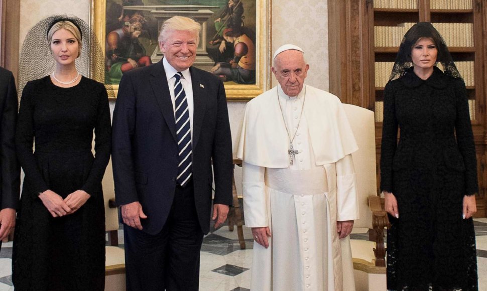 Ivanka Trump, Donaldas Trumpas, popiežius Pranciškus ir Melania Trump