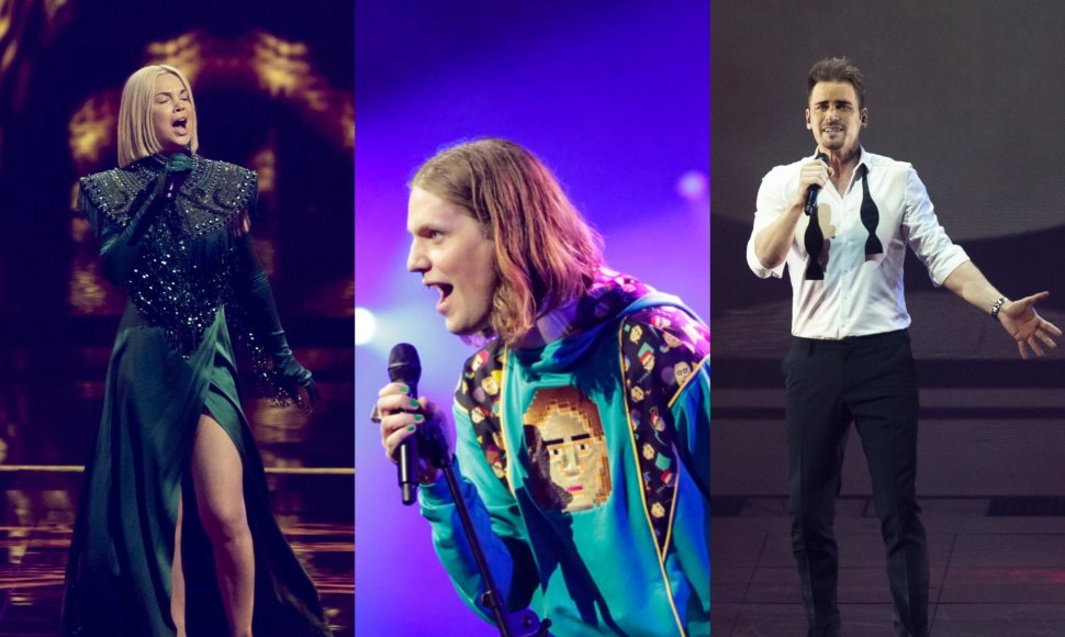 Antro pusfinalio Eurovizijos dalyviai: Latvijos, Islandijos ir Estijos atstovai