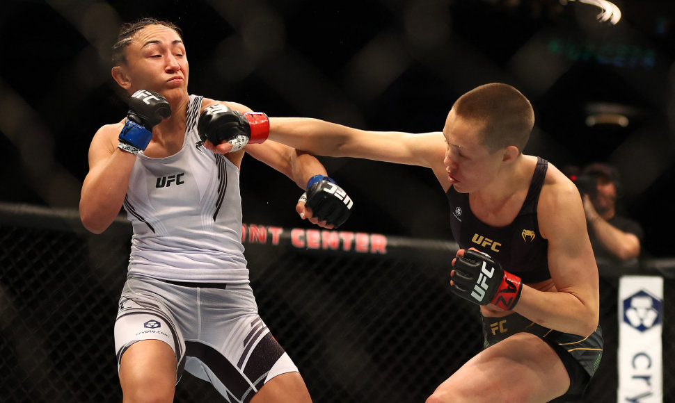 Carla Esparza ir Rose Namajunas