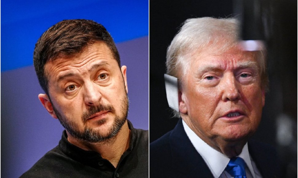 Volodymyras Zelenskis ir Donaldas Trumpas