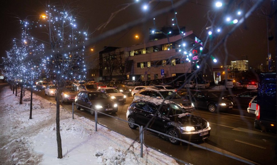 Prieššventinės eismo spūstys sostinėje