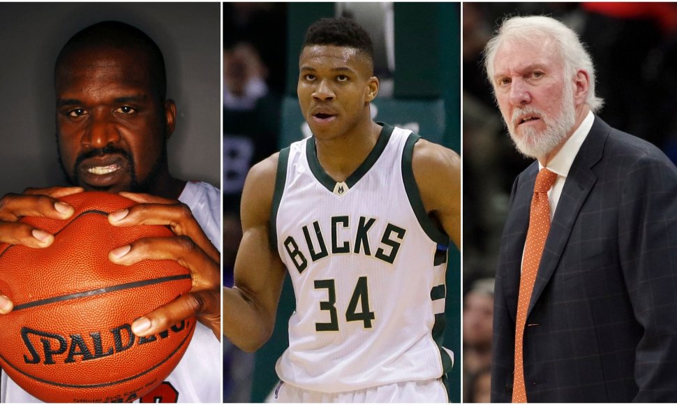 Shaquille'as O'Nealas, Giannis Antetokounmpo ir Greggas Popovichius