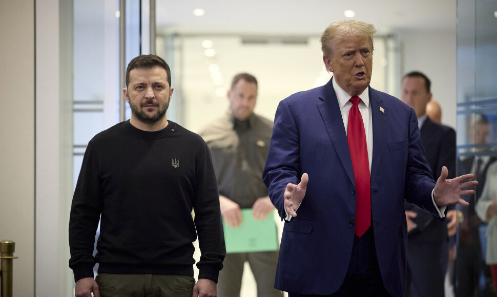 Volodymyras Zelenskis ir Donaldas Trumpas