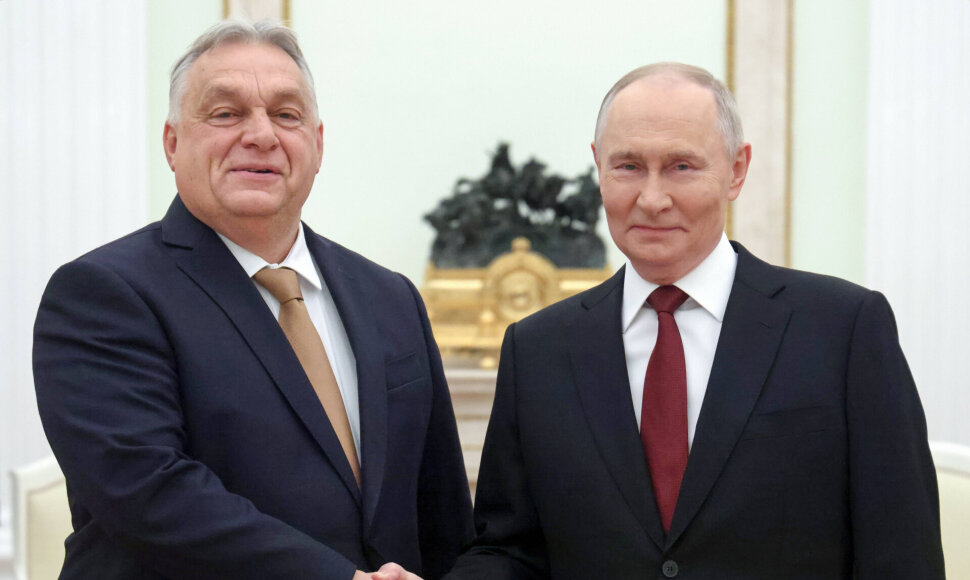 Vladimiras Putinas su Viktoru Orbanu / IMAGO/Vladimir Gerdo / IMAGO/SNA