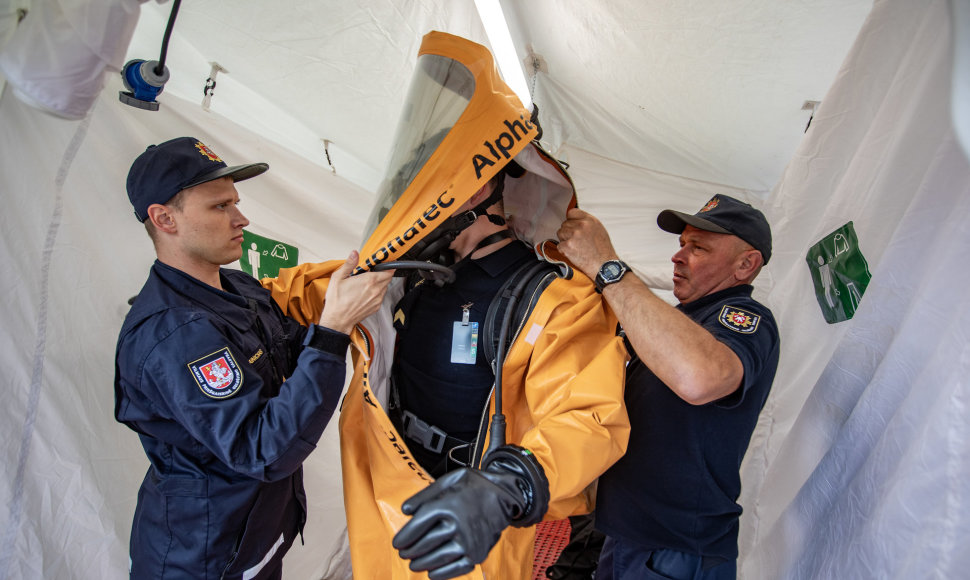 NATO viršūnių susitikimą Vilniuje metu jungtinė pareigūnų CBRN komanda pasiruošusi veikti cheminio, biologinio ir radiologinio incidento metu 