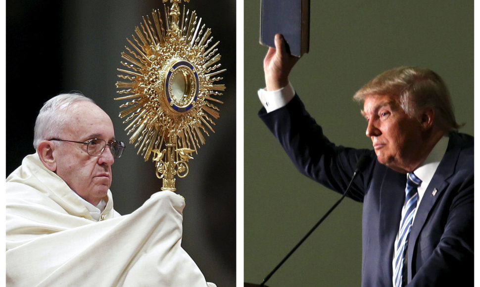 Popiežius Donaldą Trumpą yra pavadinęs "ne krikščionimi" už jo pažiūras į atjautą migrantams