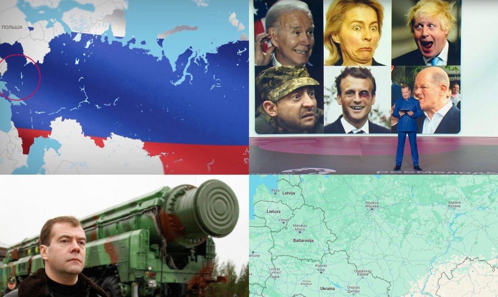 Dmitrijus Medvedevas paskelbė žemėlapį, kuriame visa Ukraina pavaizduota kaip Rusijos dalis