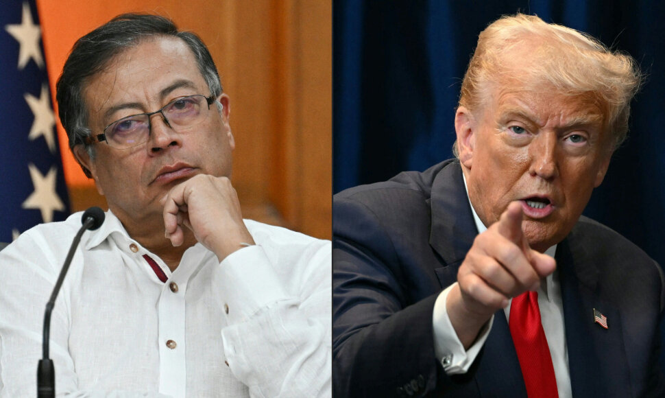 Gustavo Petro ir Donaldas Trumpas / FEDERICO PARRA ANDREW CABALLERO-REYNOLDS / AFP