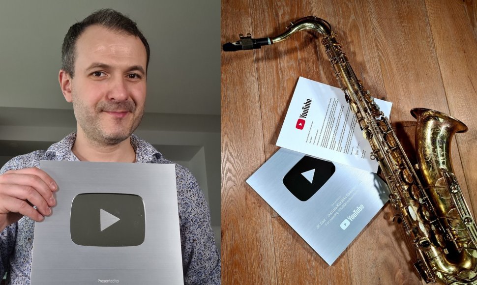 Juozas Kuraitis gavo „YouTube“ apdovanojimą „Silver play button“