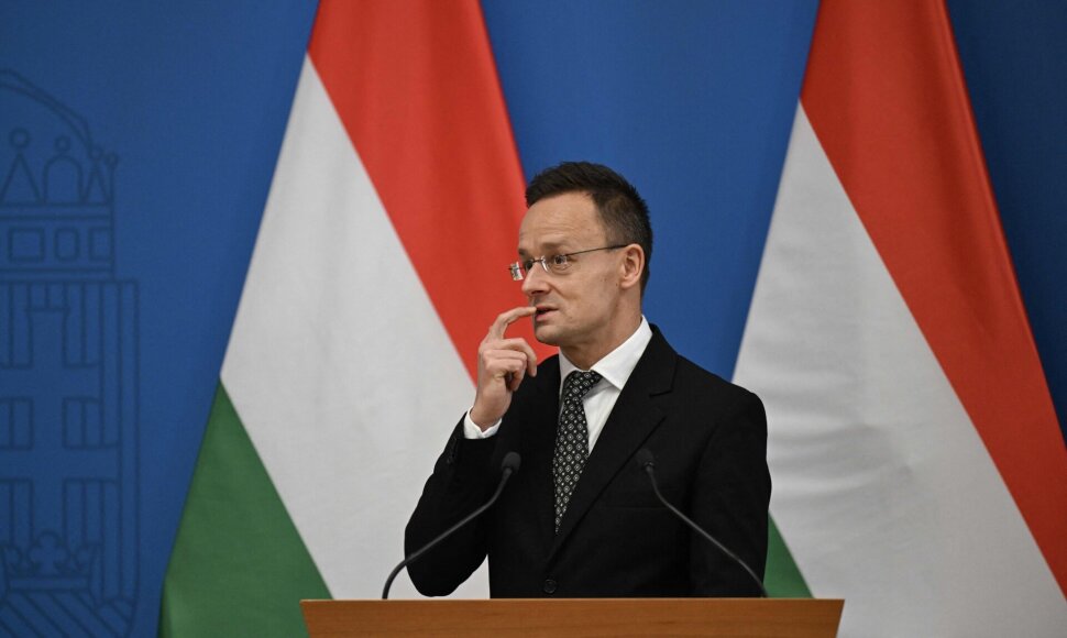 Vengrijos užsienio reikalų ministras Peteris Szijjarto / FERENC ISZA / AFP