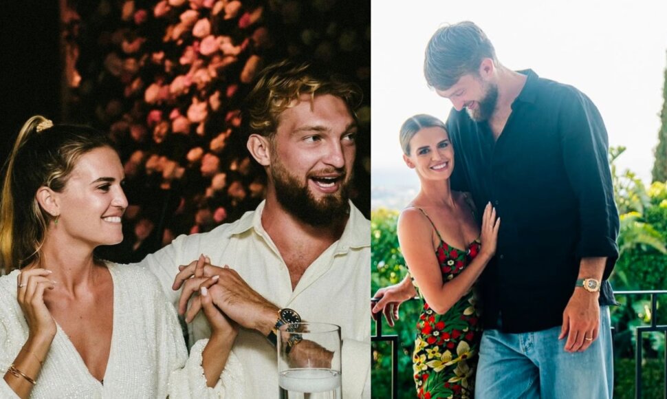Domantas Sabonis su žmona Shashana