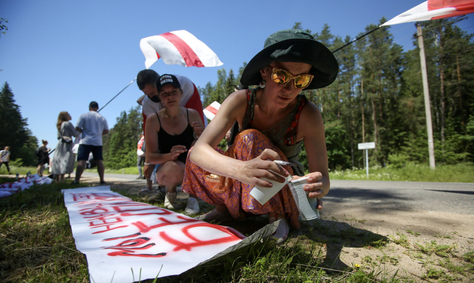 Baltarusių protestas pasienyje