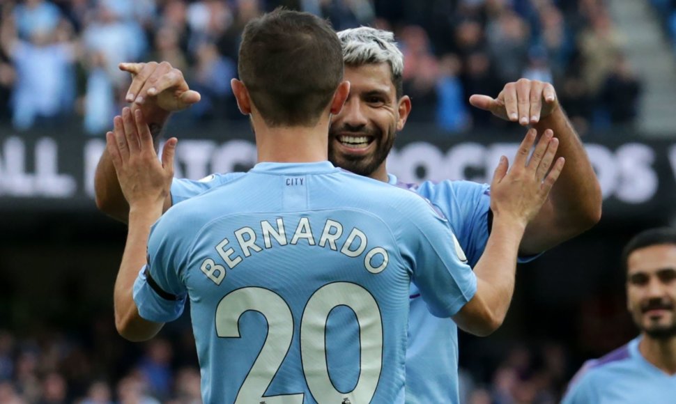 Bernardo Silva ir Sergio Aguero