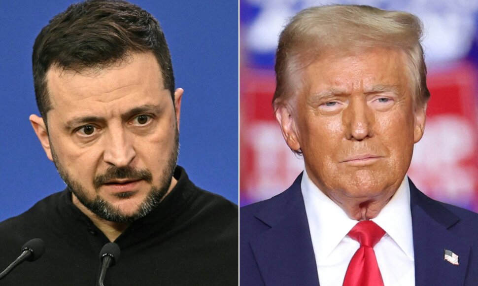 Volodymyras Zelenskis ir Donaldas Trumpas